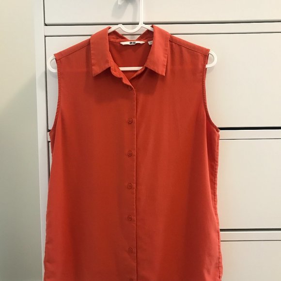 Uniqlo Orange Blouse - Size S - Picture 1 of 7